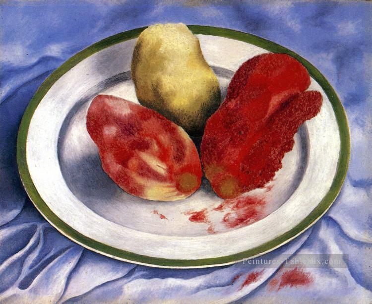Tunas Nature Morte au Frickly Pear Fruit féminisme Frida Kahlo Peintures à l'huile